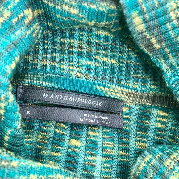 ANTHROPOLOGIE RIBBED TURTLENECK BUTTON SLEEVE S - Picture 12 of 16